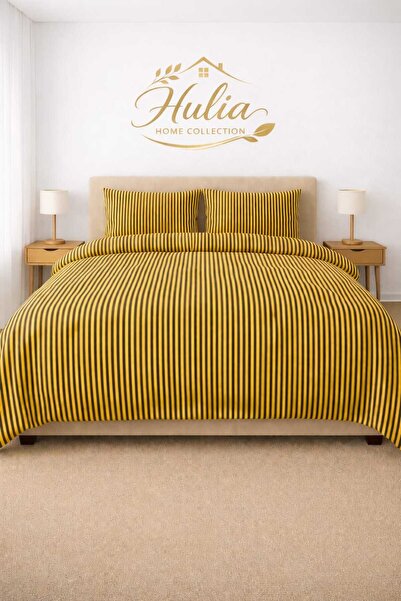 Altıntaş soft Elastic Sheet Duvet Cover Set Double Size Cotton Striped Patter...