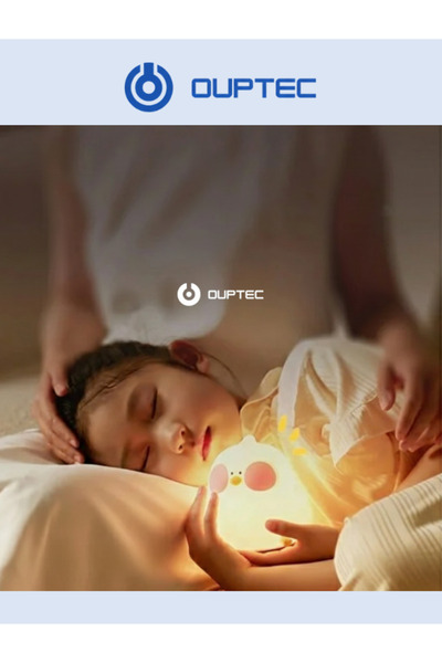 Ouptec Silikon Gece Lambası Yumuşak Dokunuşlu Şarjlı Renk Değiştiren Sevimli ...