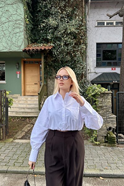 lizge giyim Balon Skirt Pocket Crop Shirt
