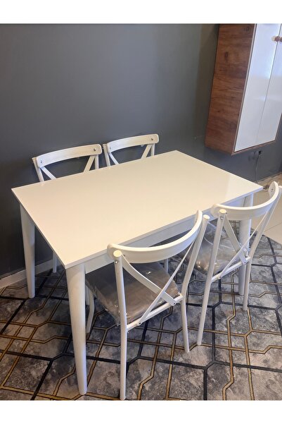 VOGUE TASARIM VE AKSESUAR 70x110 Mutfak Yemek Masası Takımı 4 Sandalyeli 4-6 ...