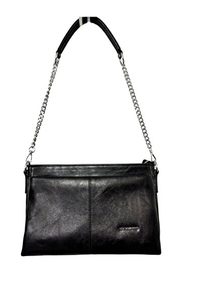 GOLDEN POLO ZİNCİRLİ VE DERİ ASKILI EL VE OMUZ ÇANTASI