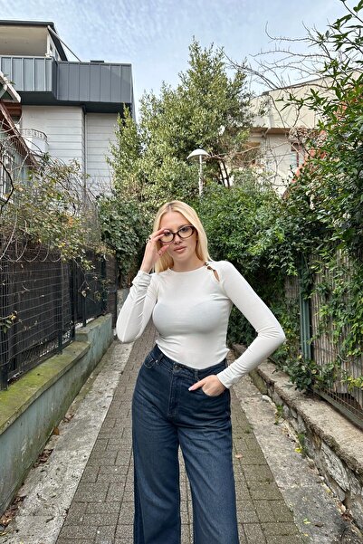 lizge giyim Button Detail Bluz