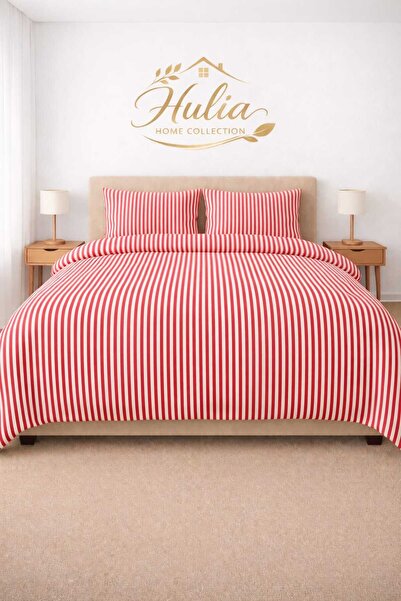 Altıntaş soft Elastic Sheet Duvet Cover Set Double Size Cotton Striped Patter...