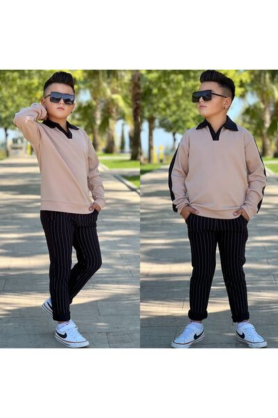 Yalçınoğlu Kids Boy's Holiday & Special Occasion Top and Bottom Set |   Moder...