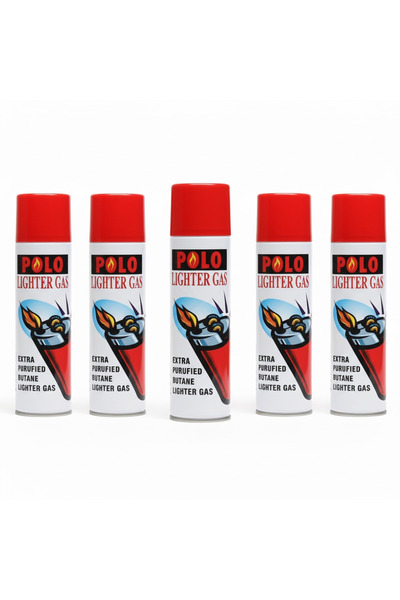 Polo 5 ADET Çakmak Gazı 270 ml – Extra Purified Butan – Uzun Ömürlü ve Güçlü ...