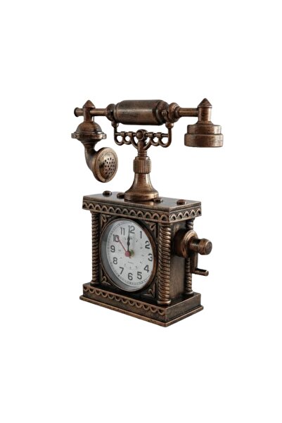 WiderMarkt Vintage Telefon Tasarımlı Masaüstü Çalar Saat – Antik Bakır Retro ...