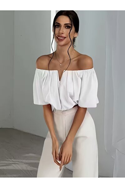 Machetta Γυναικεία μπλούζα Madonna με λαιμόκοψη V και σχέδιο μπαλόνι