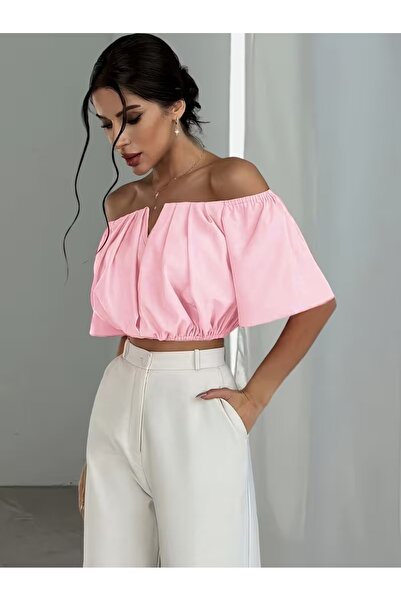 Machetta Γυναικεία μπλούζα Madonna με λαιμόκοψη V και σχέδιο μπαλόνι