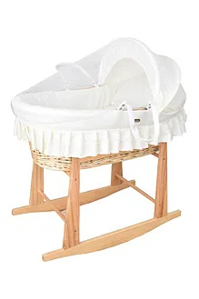 Fun Moment Moses Basket with Rocking Stand - White
