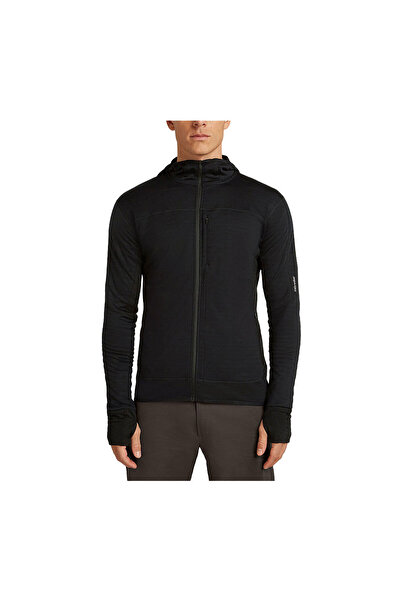 Icebreaker Men's Jacket 300 Rf Descend LS Zip Hoodie Black