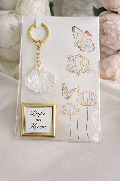 türkan 10 adet inci anahtarlık çikolata set söz/nişan/düğün/doğumgünü hediyelik