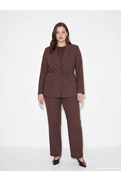 LC Waikiki Women's Belted Waist Blazer Jacket