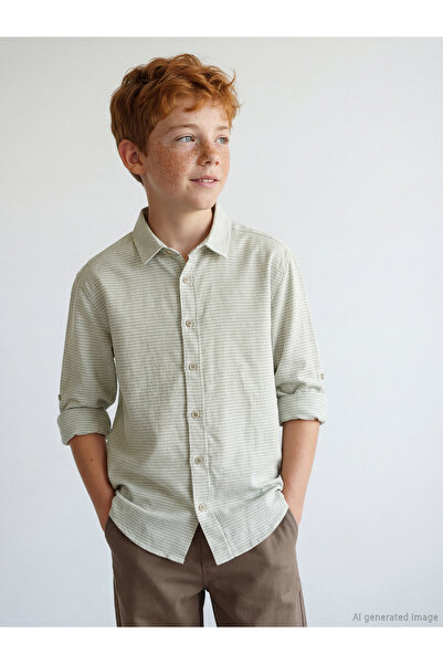 LC Waikiki ΝΕΑ ΣΕΖΟΝΑ ΑΠΟ ΤΗΝ GÜLİS GİYİM: Αγορίστικο πουκάμισο σε καρό εκρού