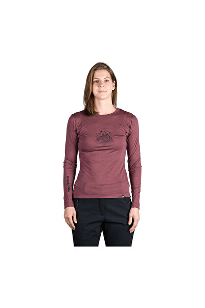 NORTHFINDER Women's Merino Aila Ls T-Shirt Rose Wine