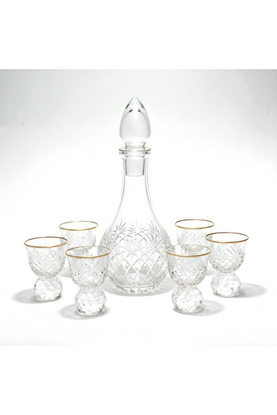 Kristal Market Zemzem Mıra Set with Crystal Stone Tassel Pattern, 6 Pieces