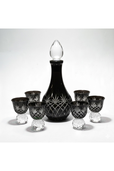 Kristal Market Zemzem Mıra Set with Crystal Stone Tassel Pattern, 6 Pieces