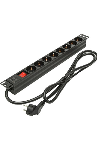 TeTea PDU 9 Outlets, 16A, aluminum, for 1U rack
