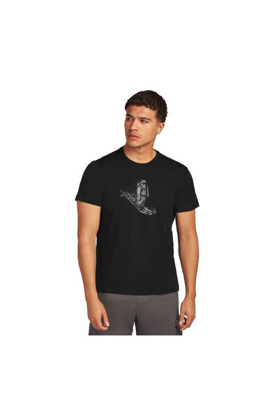 Icebreaker Tricou Barbati Merino 150 Tech Lite Ss T Skiing Yeti Black