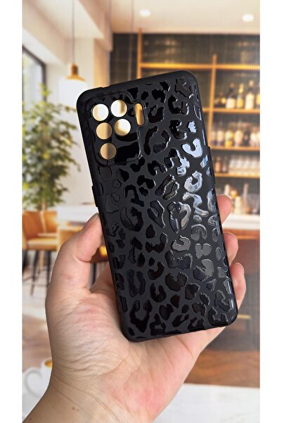 Vip Case Oppo Reno 4 Lite Compatible Leopard Patterned Silicone Shock Absorbi...