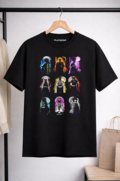 playwear PLAY WEAR Tricou negru unisex cu imprimeu Demon Slayer - Tricou