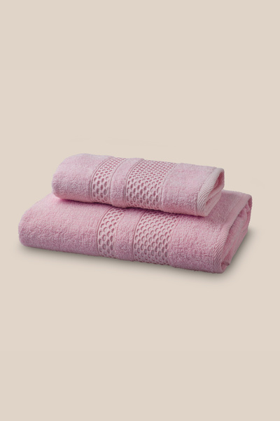 Cottexo Set of 2 100% Cotton 500g Bath Towels 90X150+185G Hand Towels 50X90 S...