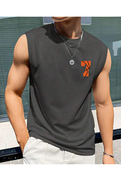 SUNFREE Basketball Theme Printed Basketball Apparel Sportswear Zero Sleeve Ov...