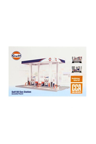 CCA 1/64 Gulf Benzin Gaz İstasyonu Benzinlik Diorama Maketi Gulf