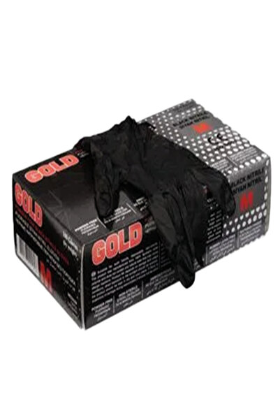 alp reklam قفازات فحص سوداء من النتريل غير المعقمة صديقة للبيئة مقاس M (عبوة ...