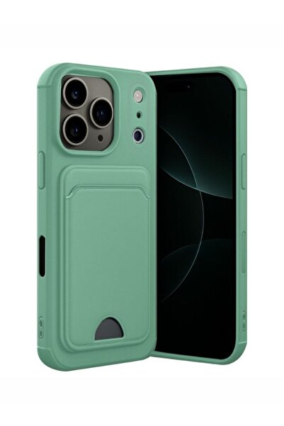 Massemr iPhone 17 Pro Max Silicone Case with Business Card Holder Shock Absor...