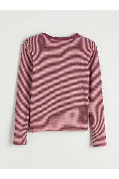 LC Waikiki Crew Neck Striped Girls' Long Sleeve T-Shirt