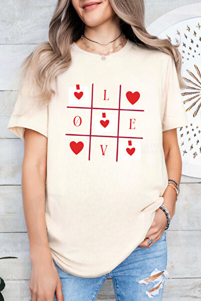 Sarah's Boutique Women's T-shirt – 100% cotton – Valentine's Day "TIC TAC LOVE"