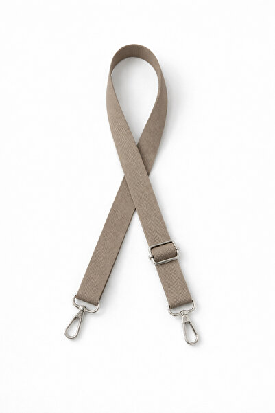 Güce Polyester Kolon Ayarlanabilir Çanta Sapı - (130 CM) Gümüş Metal Aksesuar...