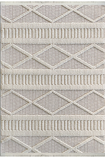 WOOLEN Tual Anti Alerjik Bukle Halı 8404 KREM