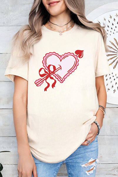Sarah's Boutique Women's T-shirt – 100% cotton – Valentine's Day "Arrow Heart"