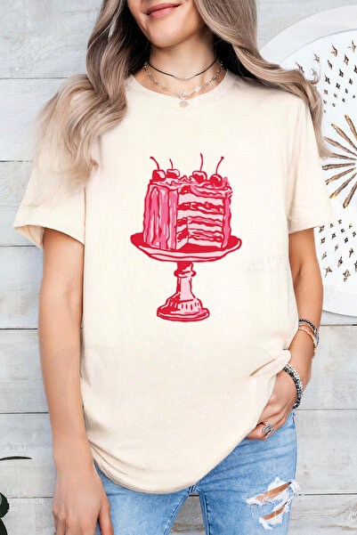 Sarah's Boutique Women's T-shirt – 100% cotton – Valentine's Day "Cake"