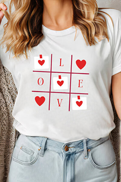 Sarah's Boutique Women's T-shirt – 100% cotton – Valentine's Day "TIC TAC LOVE"