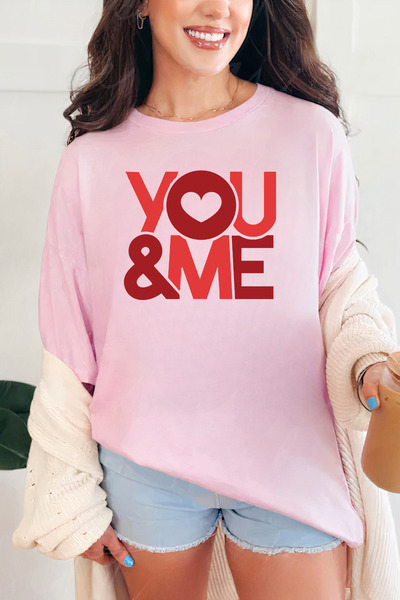 Sarah's Boutique Women's T-shirt – 100% cotton – Valentine's Day "You&Me"