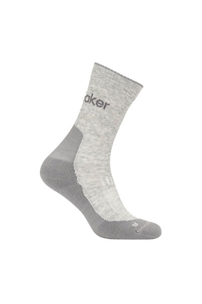 Icebreaker Women's Socks W Mer Hike Light Crew Blizzard Hthr-Alloy