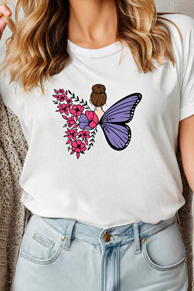 Sarah's Boutique Women's T-shirt – 100% cotton – Valentine's Day "Butterfly B...