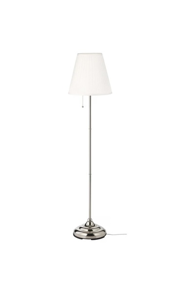 LA' PRECIOUS Floor lamp, nickel-plated/white