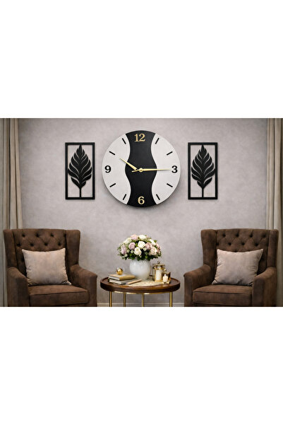 mrchediyesepeti Wall Clock 40 cm Flowers 30 cm Design We Are Here Themed No155