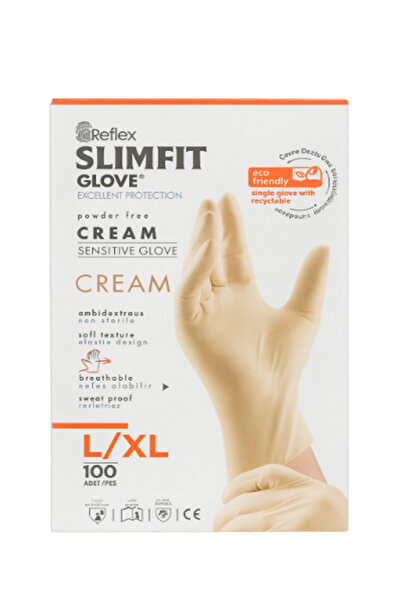 alp reklam قفازات سليمفيت كريم جلوف مقاس L/XL