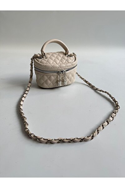 Mia Collection Zilly Model Hand and Women's Shoulder Bag Plain Cream