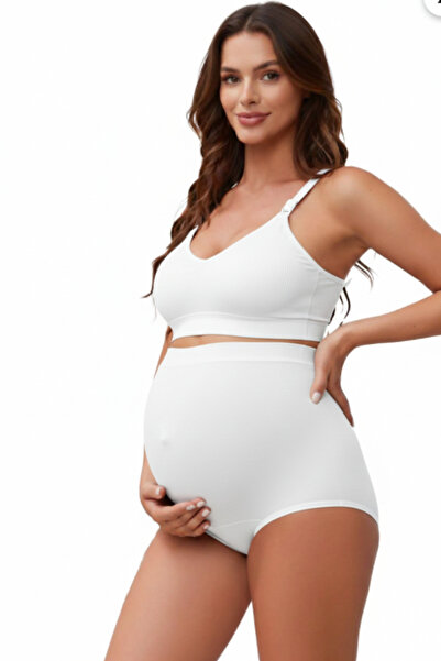 Mifella Pregnant Women's Seamless Slip Ak4249 White