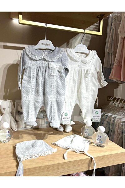 Generic افرول بناتي حتى عمر ست شهور - اوف وايت (يُباع كل لون على حدة)