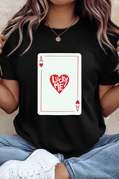 Sarah's Boutique Women's T-shirt – 100% cotton – Valentine's Day "Lucky Me"