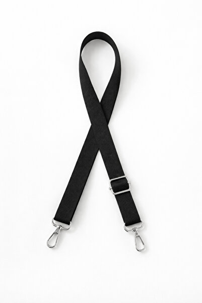 Güce Polyester Kolon Ayarlanabilir Çanta Sapı - (130 CM) Gümüş Metal Aksesuar...