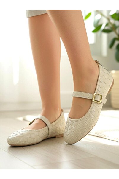 ellaboni Γυναικεία παπούτσια Mary Jane με πλεκτό σχέδιο μπορντό χρώματος ορθο...