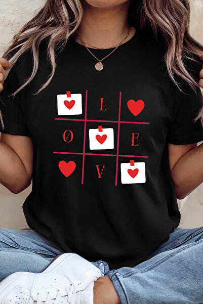 Sarah's Boutique Women's T-shirt – 100% cotton – Valentine's Day "TIC TAC LOVE"