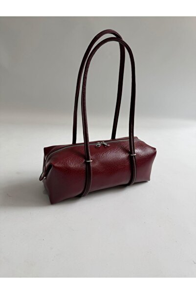 Mia Collection Geantă de mână și de umăr pentru femei Lia Model Roșu Claret